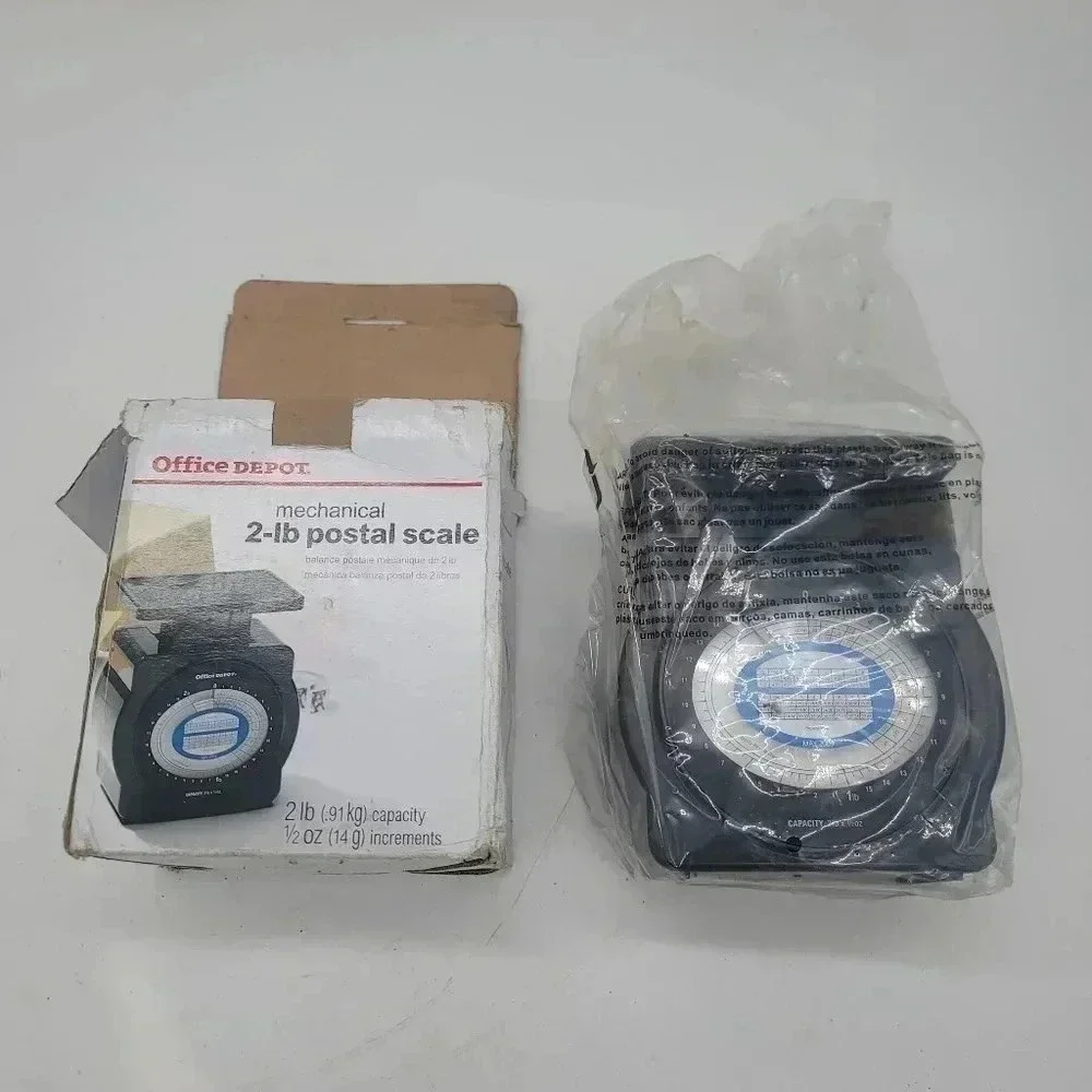 Office Depot 2 LB Mechanical Post Office Scale 1/2 Ounce Increments Postal Mail